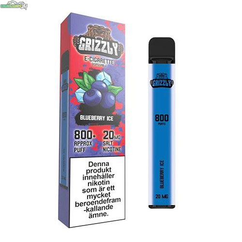 Grizzly-disposable-engangs-vape-20mg-800-puff---Blueberry-Ice