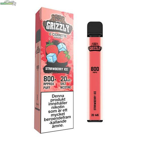 Grizzly-disposable-engangs-vape-20mg-800-puff---Strawberry-Ice