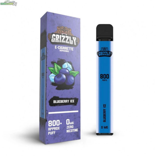 Grizzly-disposable-engangs-vape-nikotinfri-800-puff---blueberry-ice