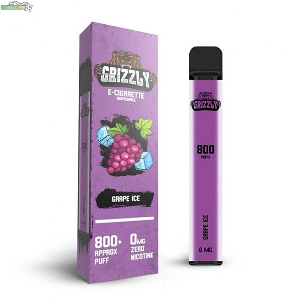 Grizzly-disposable-engangs-vape-nikotinfri-800-puff---grape-ice