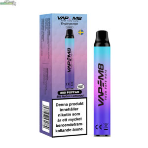 VapeM8-VM800-Engangs-Vape-Bla-Hallon-Lemonad