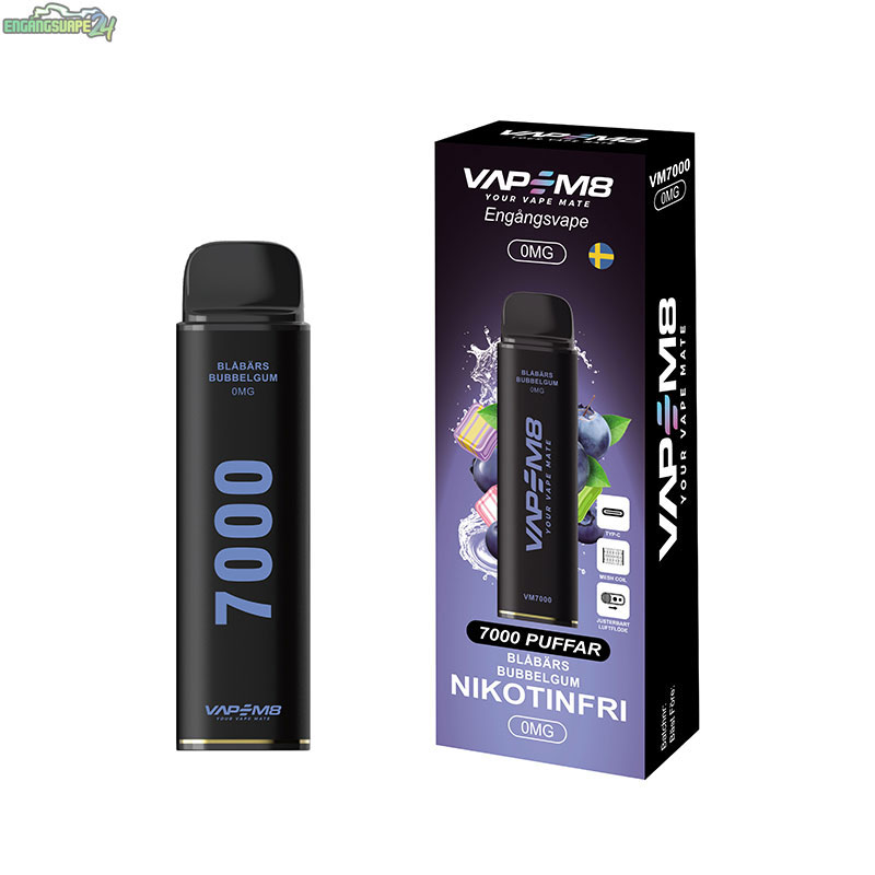 VapeM8-VM7000-engangs-vape-nikotinfri-Blabar-Bubbelgum