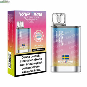 VapeM8-Crystal-Box-Engangs-Vape-Bla-Hallon-Lemonad