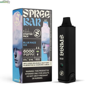 Spree Bar Startkit AltNic 50mg - Blue Razz Ice (Nikfri) 6000 Puffar