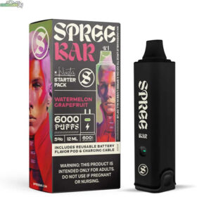 Spree Bar Startkit AltNic 50mg - Watermelon Grapefruit (Nikfri) 6000 Puffar