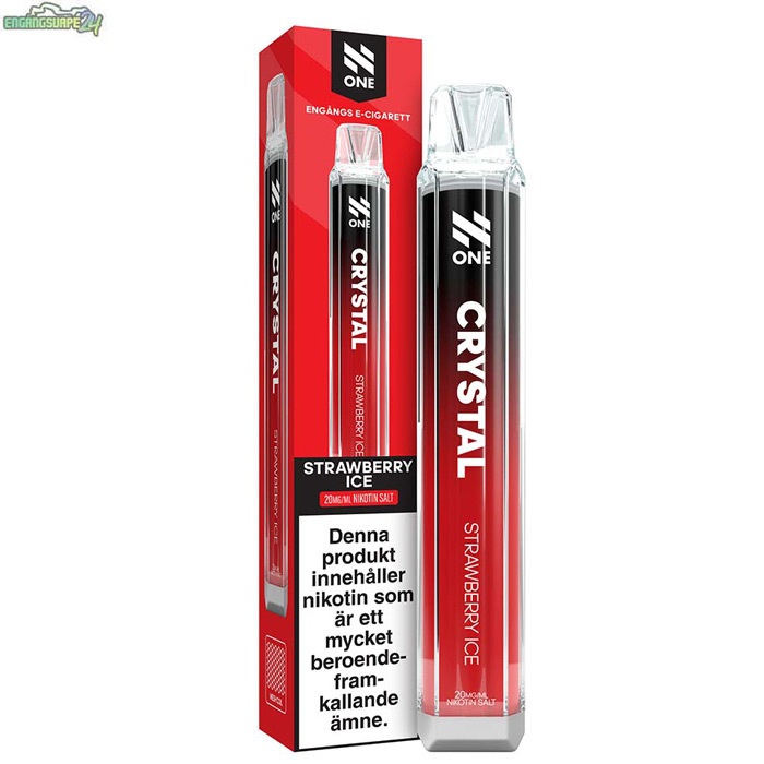 N-One-Crystal-Vape-20mg-strawberry_ice N One Crystal Mesh - Strawberry Ice 20mg 800 Puffar