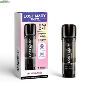 Lost Mary Tappo Air Smakpod 0mg (Nikotinfri) - Peach Ice