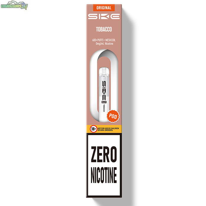 SKE-Crystal-Pro-Pod-Tobacco SKE Crystal PRO Pod Nikotinfri Tobacco 600 Puffar