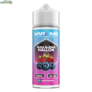 VapeM8_100ml_Shortfill_Sura_Blåbär_Hallon_5050