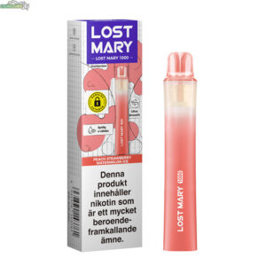 Lost Mary LM1000 - Peach Strawberry Watermelon Ice 20mg 1000 Puffar