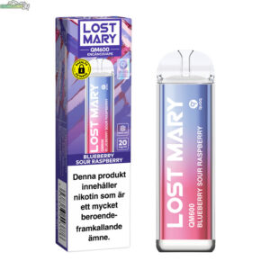 Lost Mary QM600 - Blueberry Sour Raspberry 20mg 600 Puffar