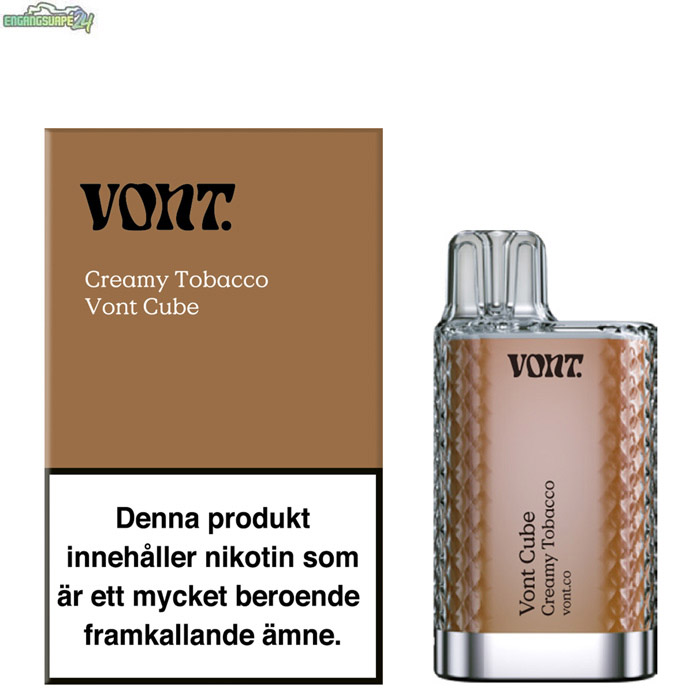 Vont-Cube-Vape-Creamy-tobaco Vont CUBE - Creamy Tobacco 20mg 800 Puffar