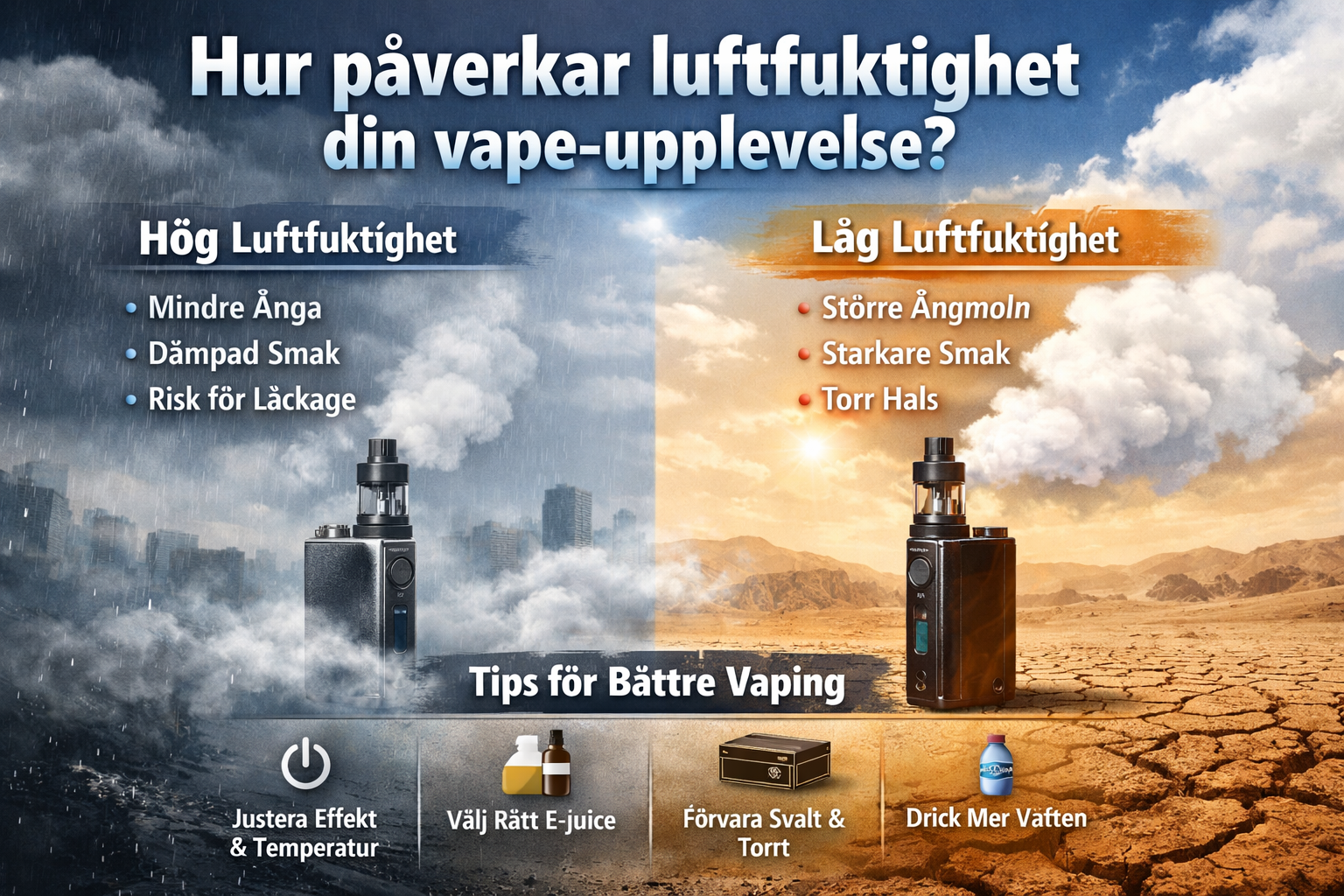 Påverkar luftfuktighet din vaping? Så fungerar det