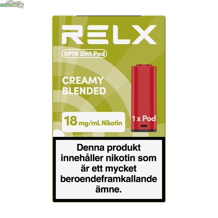 RELX Refill Pods 18mg - Creamy blended (Tobak)