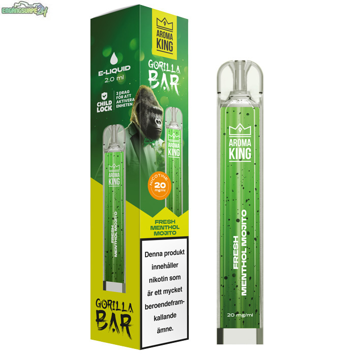 Aroma King Gorilla Fresh Menthol Mojito 20mg 800 Puffar