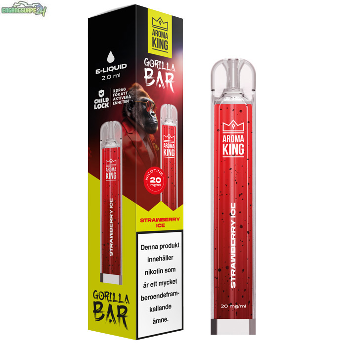 Aroma King Gorilla Strawberry Ice 20mg 800 Puffar