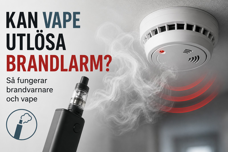 Kan vape utlösa brandlarm? Så fungerar vape och brandvarnare